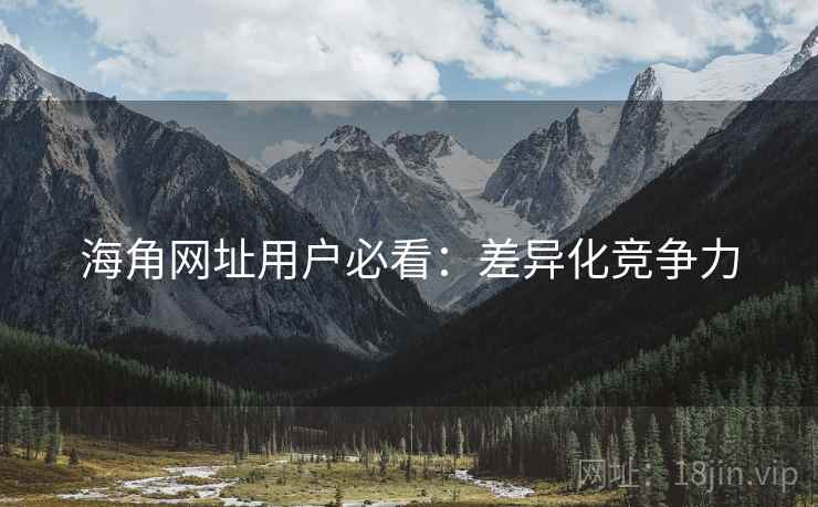 海角网址用户必看：差异化竞争力