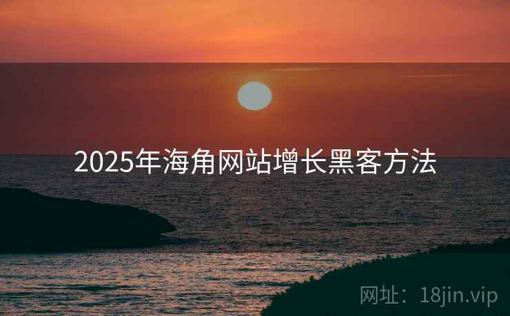 2025年海角网站增长黑客方法